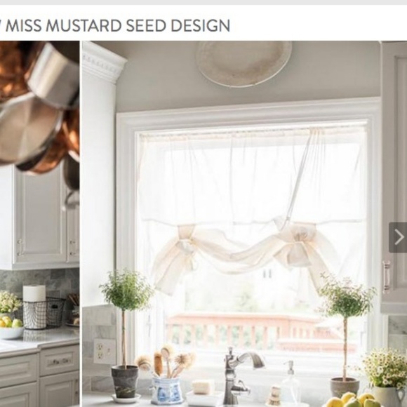 Other Farmhouse New Miss Mustard Seed Tie Up Curtain Poshmark